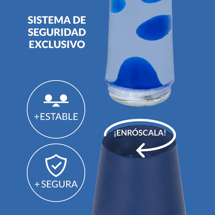 Lámpara de lava Fisura - Monocromática Azul