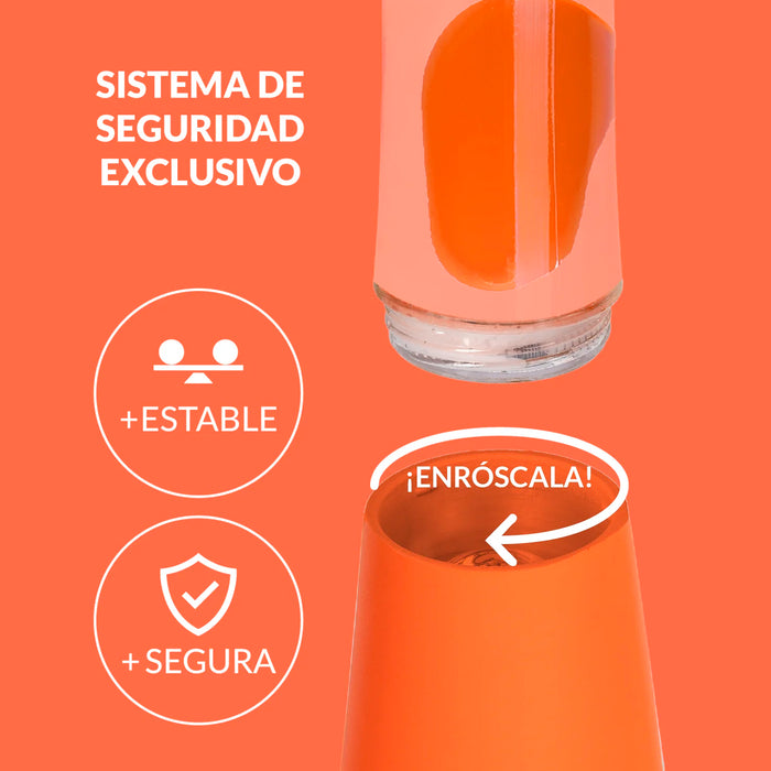 Lámpara de lava Fisura - Monocromática Naranja