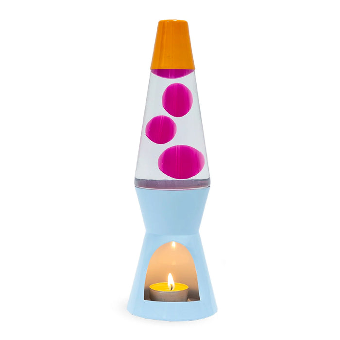 Lámpara de lava Vela Fisura - Naranja, rosa y azul