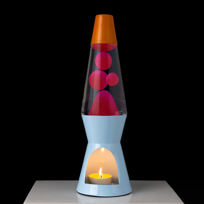 Lámpara de lava Vela Fisura - Naranja, rosa y azul