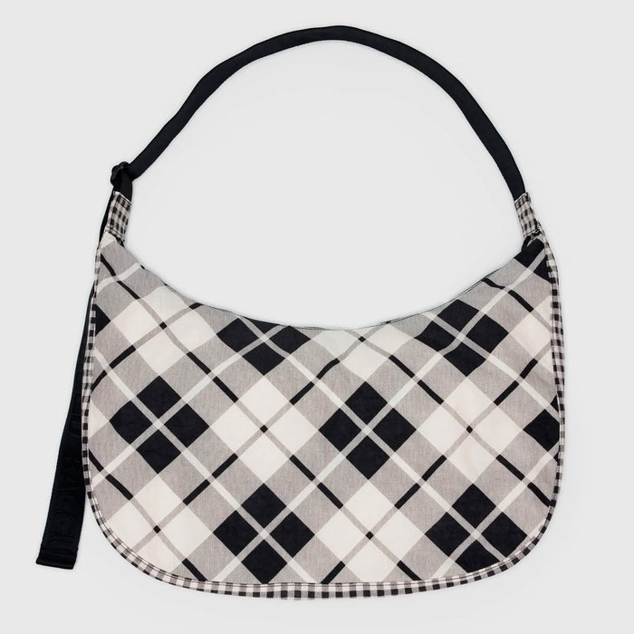 Bolso Large media luna Baggu - Mixed Plaid