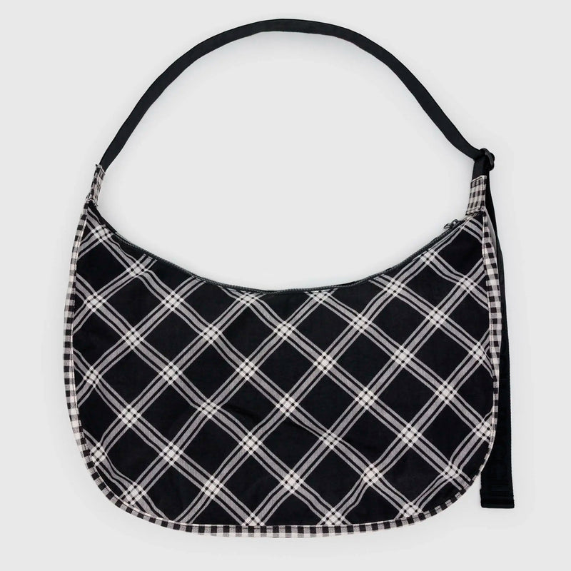 Bolso Large media luna Baggu - Mixed Plaid