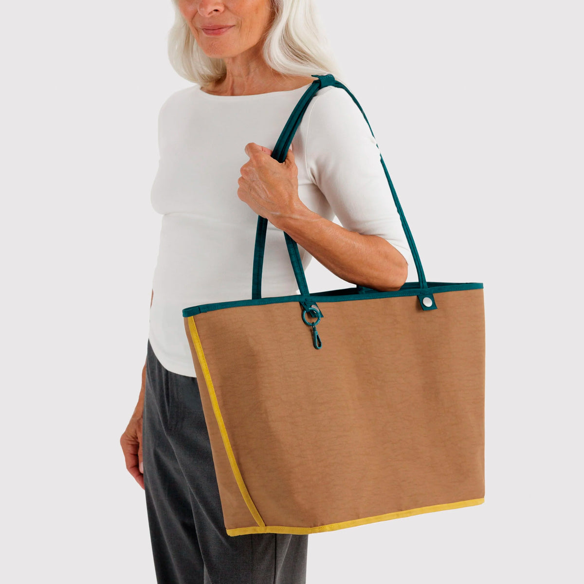 Bolso Tote Reversible Grande Baggu - Deep Sea Mix