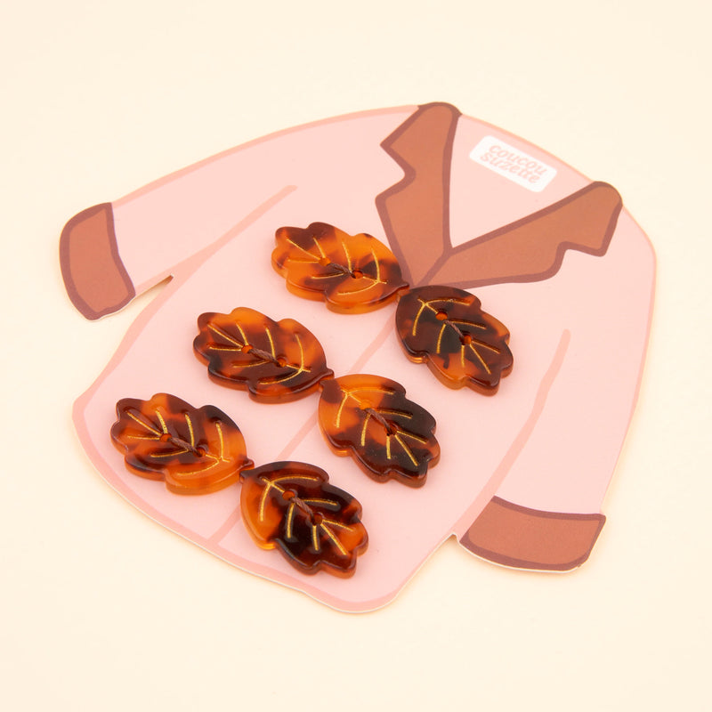 Set de 6 botones - Hoja 🍂