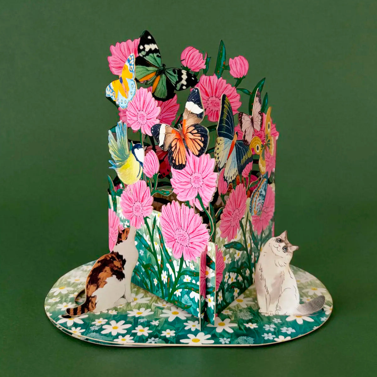 Postal 3D - Pop-up Jardín de Mariposas 🦋