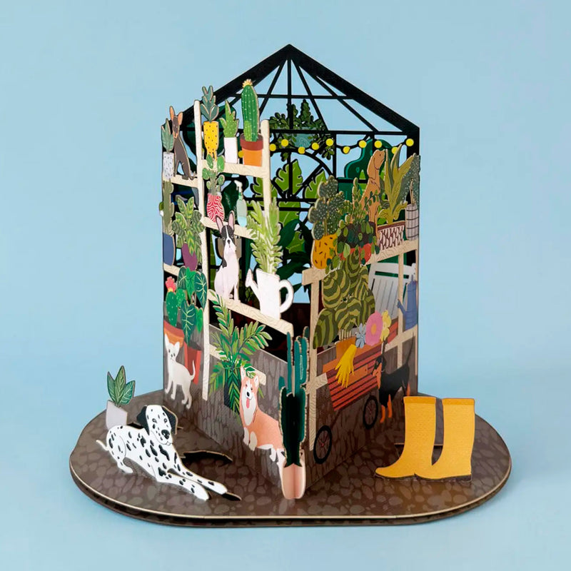 Postal 3D - Pop-up Perros Botánicos 🐶🌿