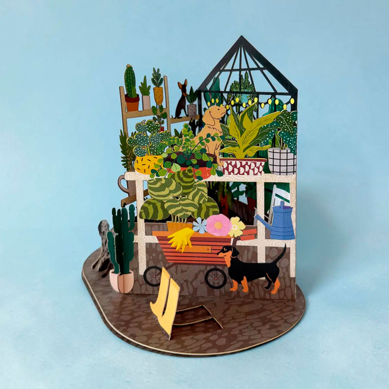 Postal 3D - Pop-up Perros Botánicos 🐶🌿