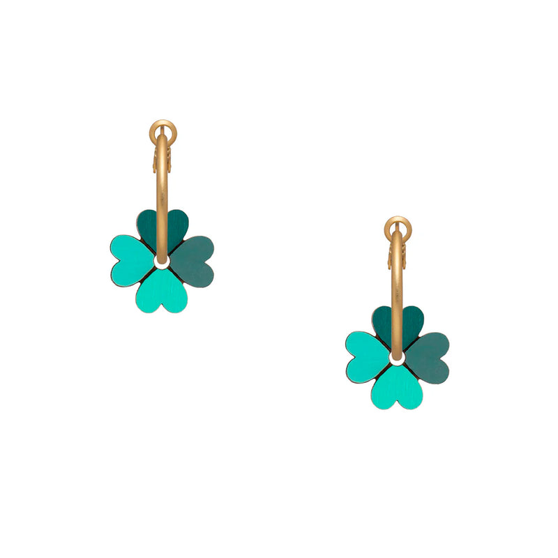 Pendientes de aro Materia Rica - Lucky Clover 🍀
