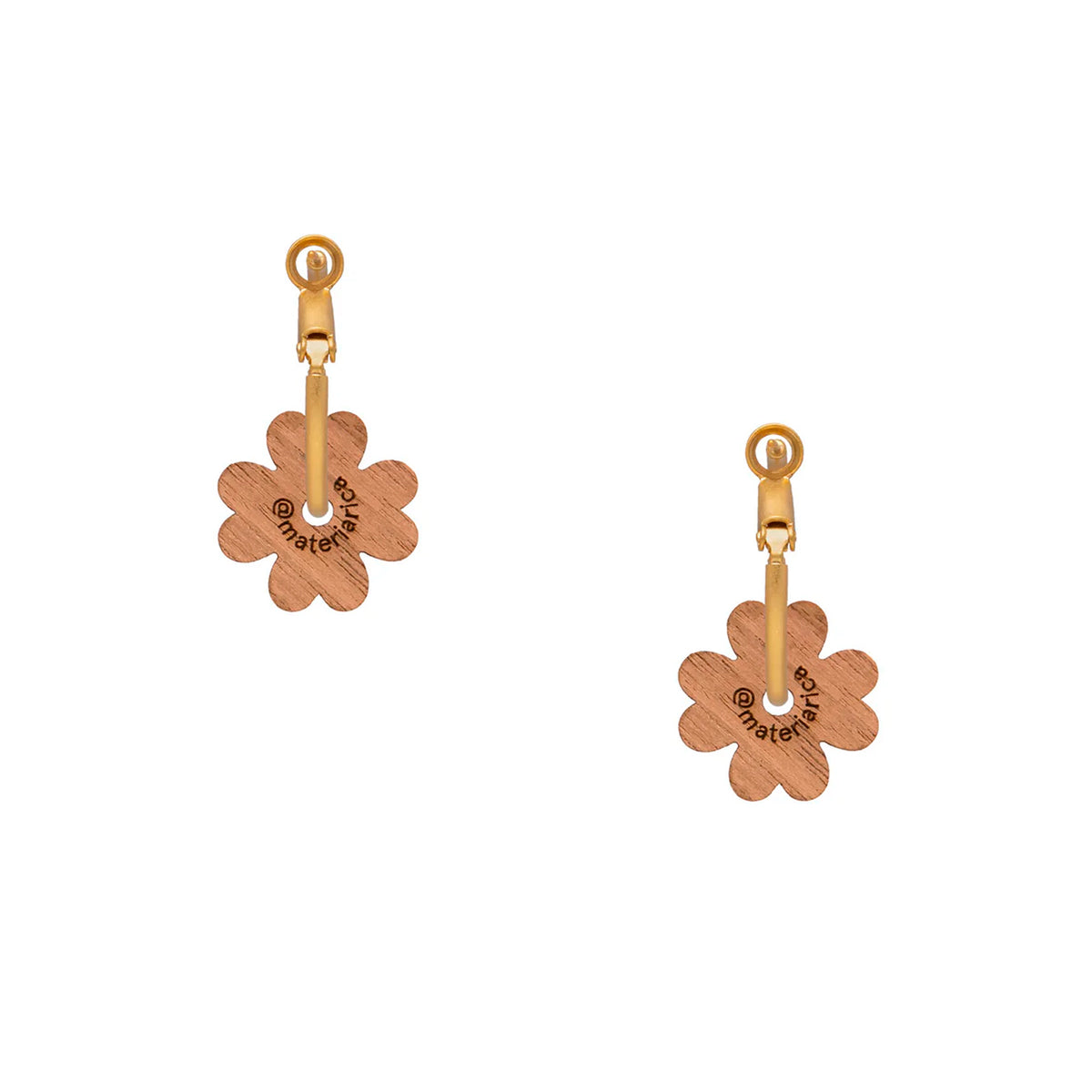 Pendientes de aro Materia Rica - Lucky Clover 🍀