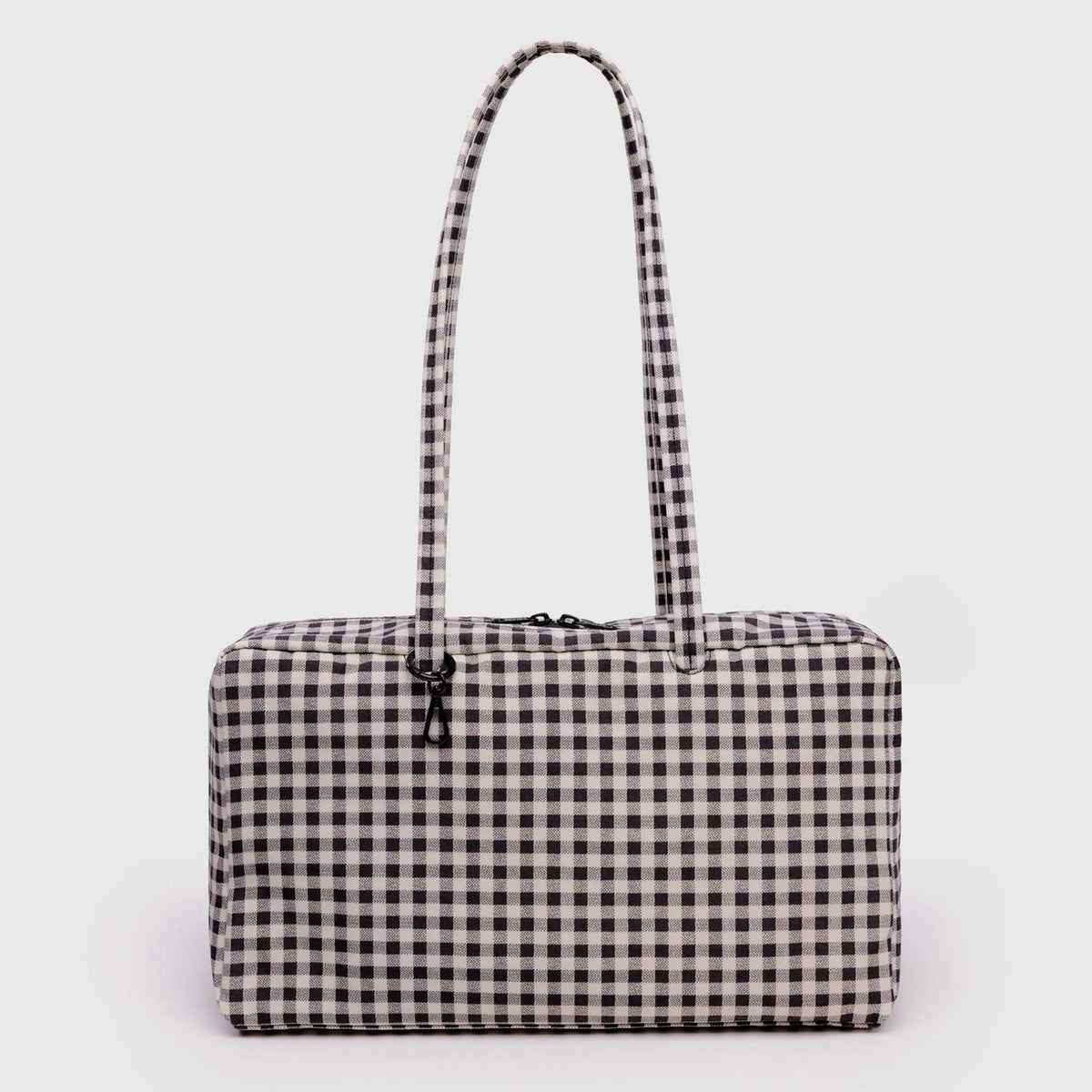 Bolso Mediano Bowler Baggu - Black & White Gingham