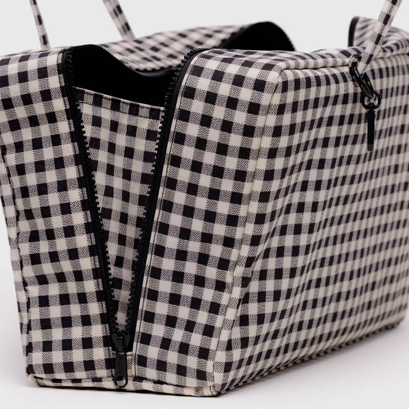 Bolso Mediano Bowler Baggu - Black & White Gingham
