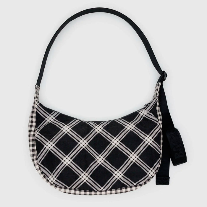 Bolso media luna Baggu - Mixed Plaid