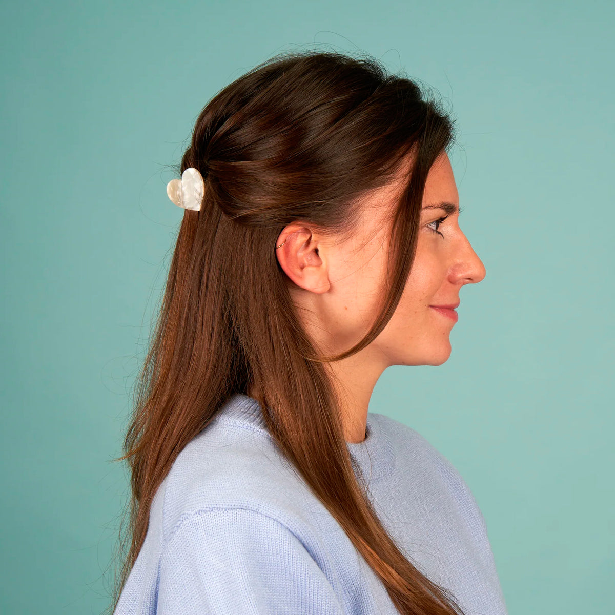 Minipinza para el pelo - Corazón Blanco 🤍