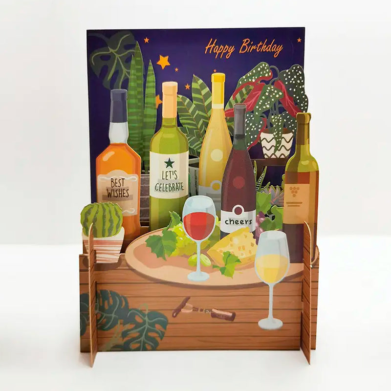 Postal 3D - Miniature World Brindis 🍷