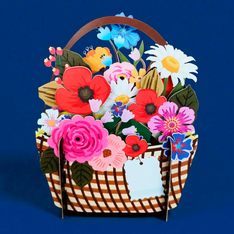 Postal 3D - Miniature World Cesta de Flores 💐