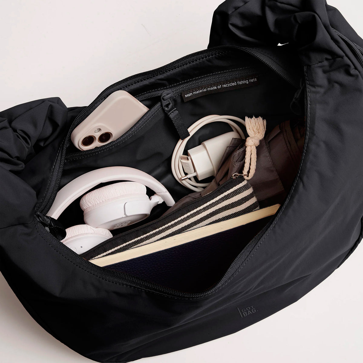 Bolso Got Bag - Moon Bag Ruffle Black