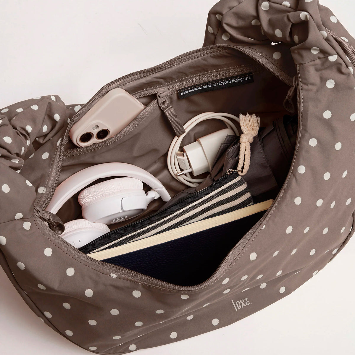 Bolso Got Bag - Moon Bag Ruffle Dot Oyster