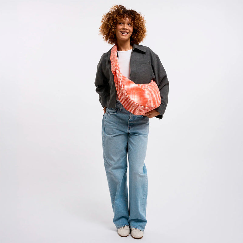 Bolso Got Bag - Moon Bag Ruffle Vichy Hot Coral