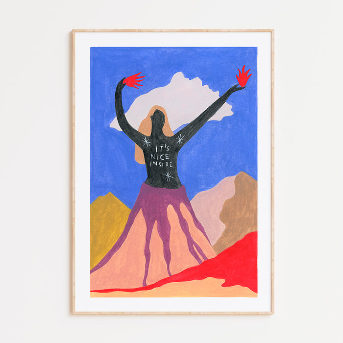 Print de Depeapa A4 - "Mujer Volcán"
