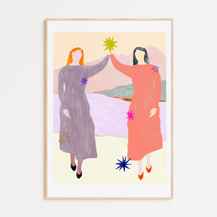 Print de Depeapa A4 - "Mujeres y Estrellas"