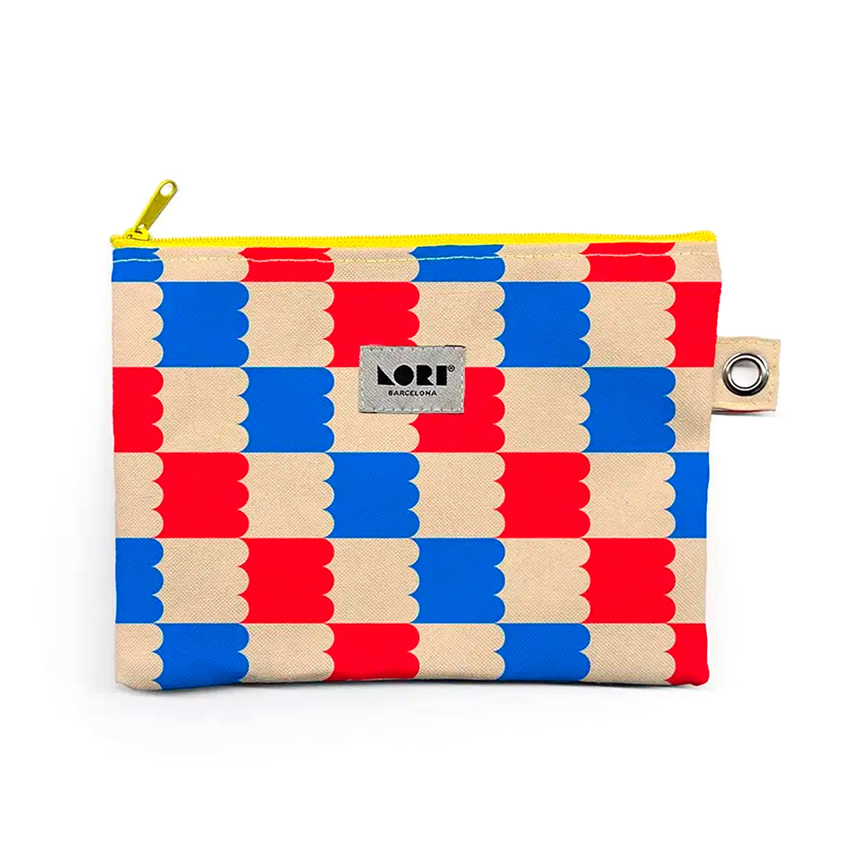 Estuche Grande Lori Barcelona - Tejas Azul y Rojo