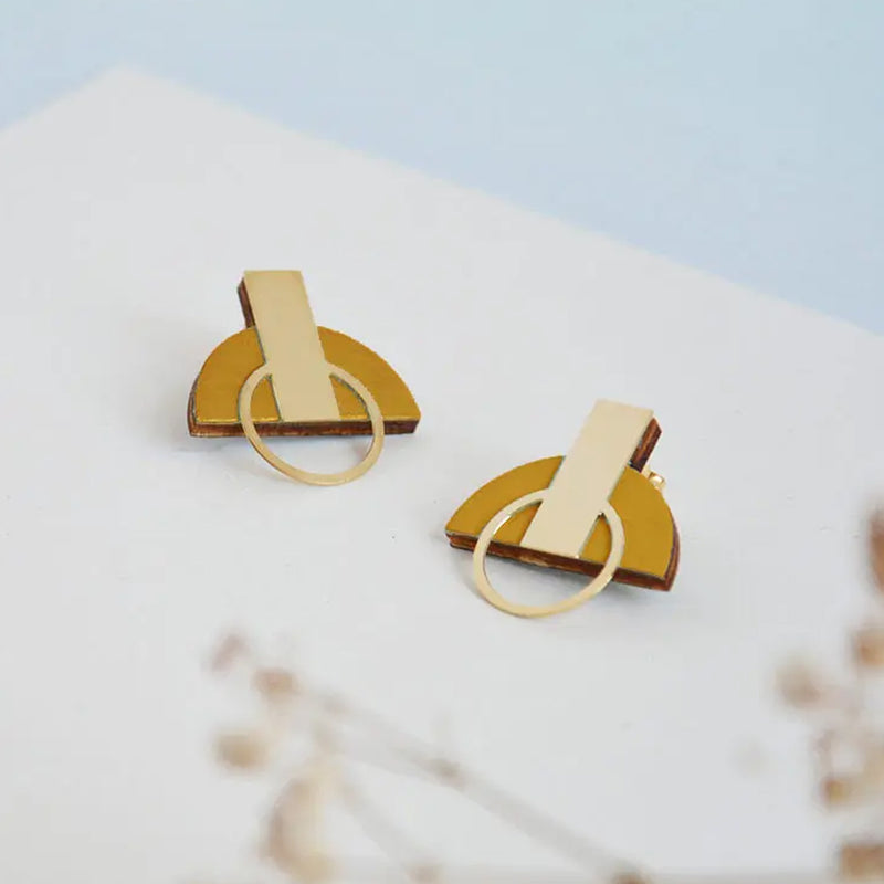 Pendientes - Studs Mustard