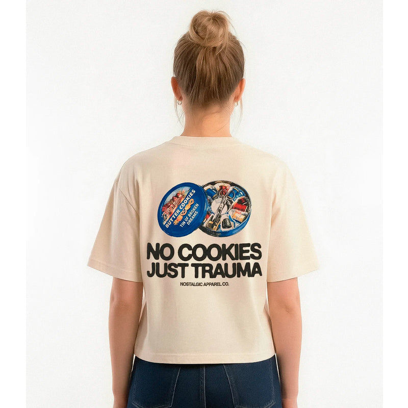 Camiseta Nostalgic Apparel - "No Cookies, Just Trauma" 🥨🍪