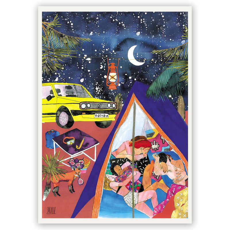 Print de Sara Luz 32 x 45 - "Noche de acampada"