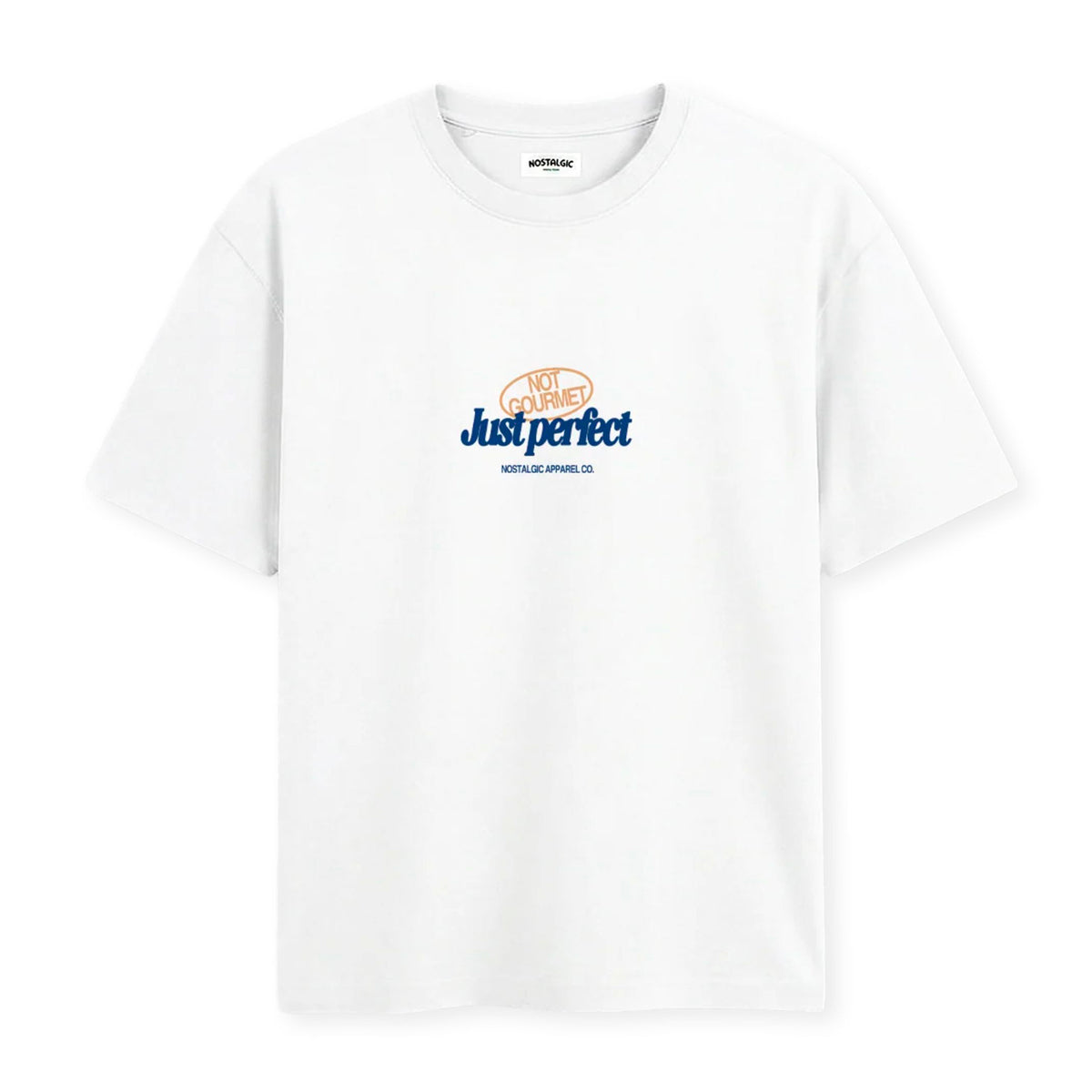 Camiseta Nostalgic Apparel - "Not Gourmet, Just Perfect" 🍫🥖