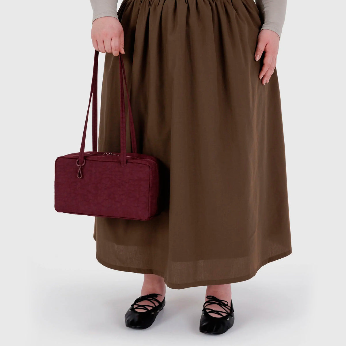 Bolso Bowler Baggu - Mahogany