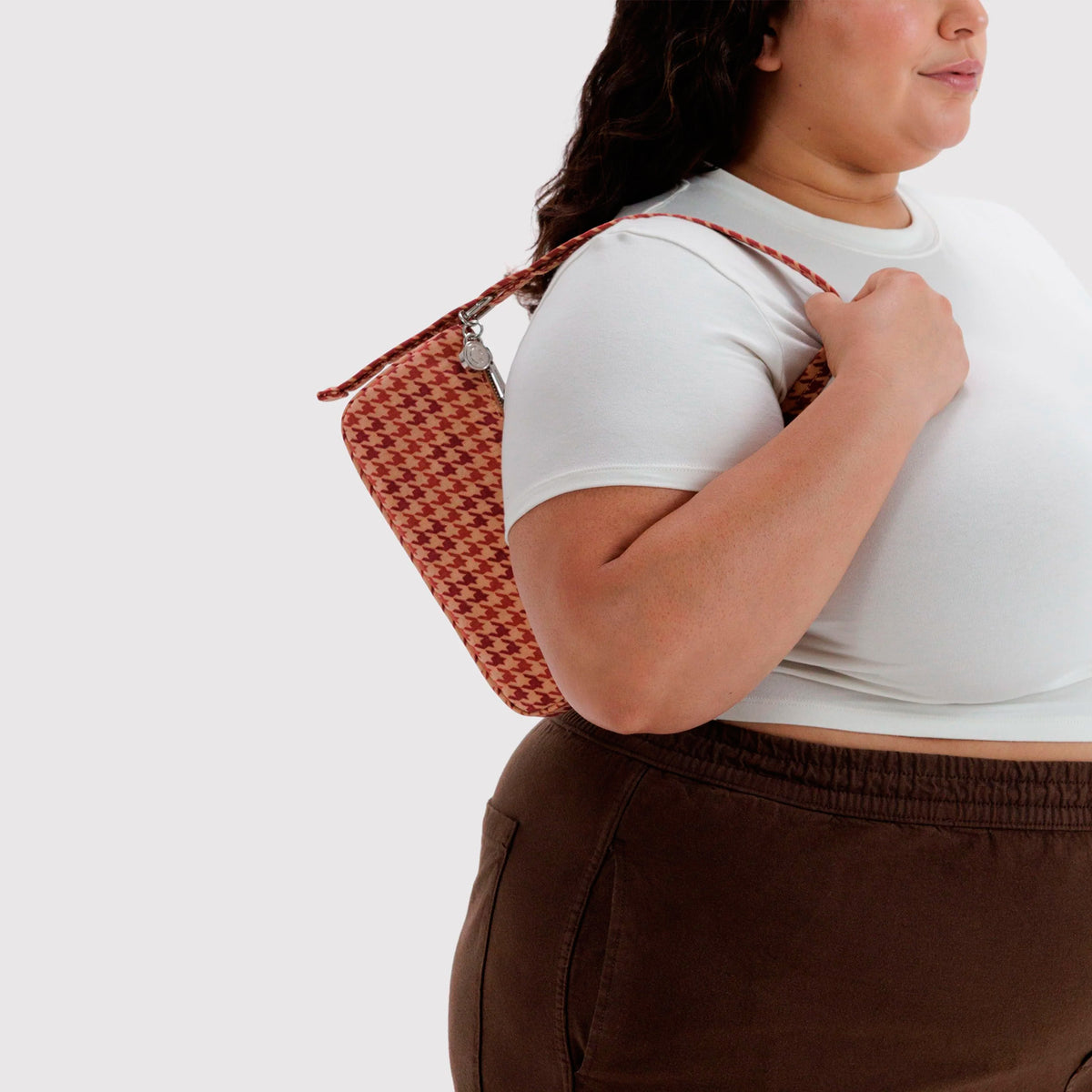 Bolso-cartera Baggu - Tan Houndstooth