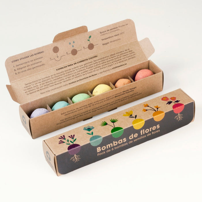 Kit autocultivo - 6 Bombas de Flores 🌷🌼🌹