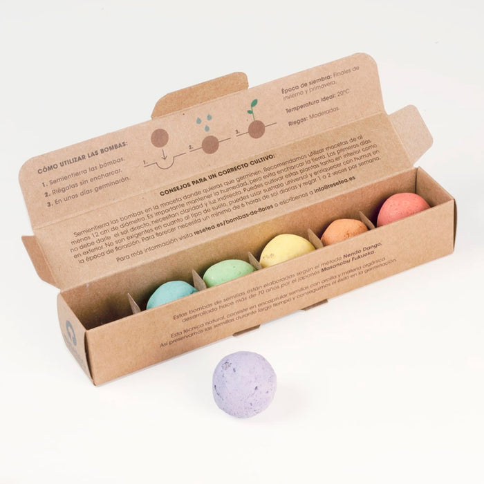 Kit autocultivo - 6 Bombas de Flores 🌷🌼🌹