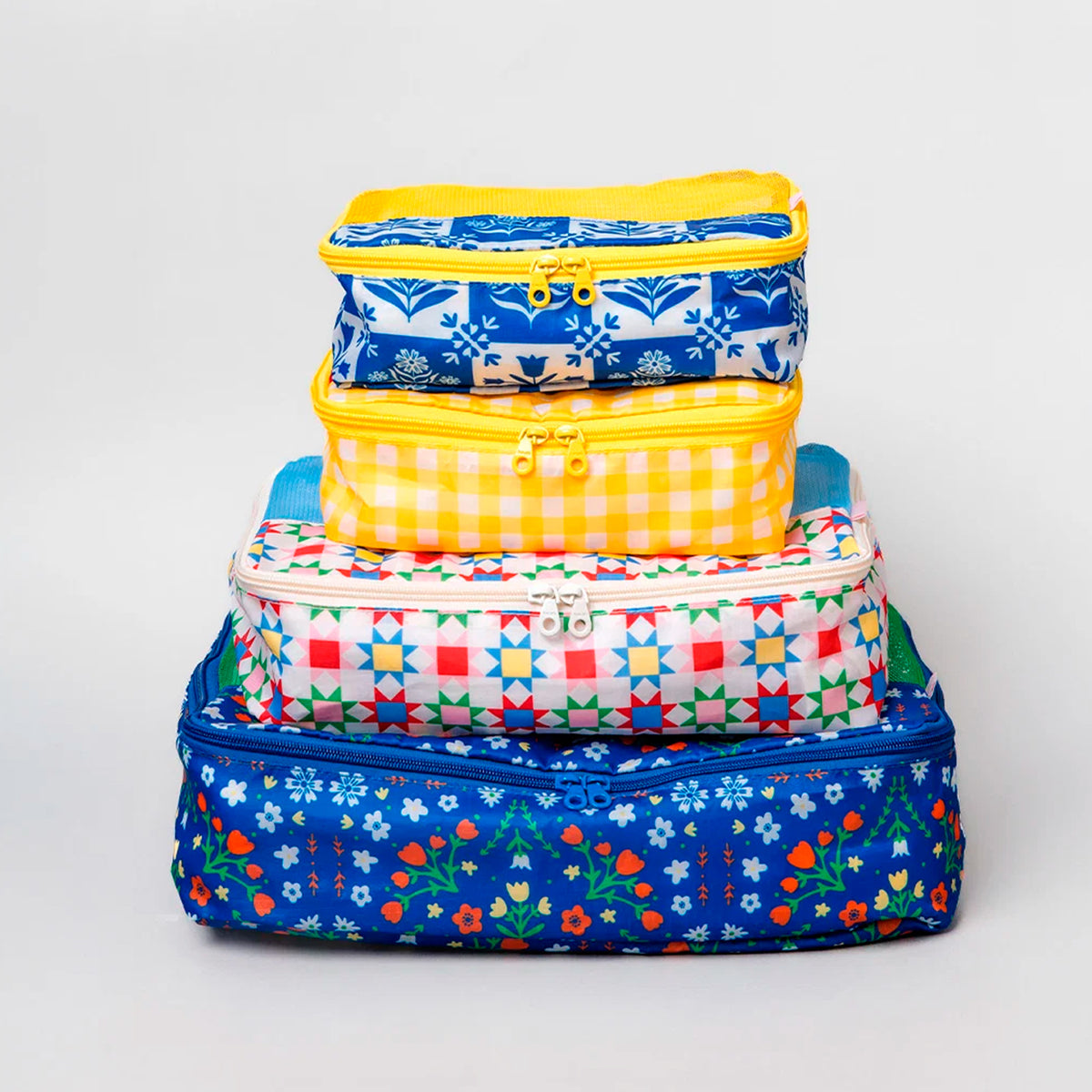 Bolsitas con cremallera - Blue Scandinavian Floral