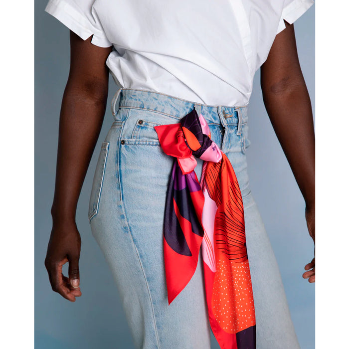 Pañuelo - Flores Rojas 💐