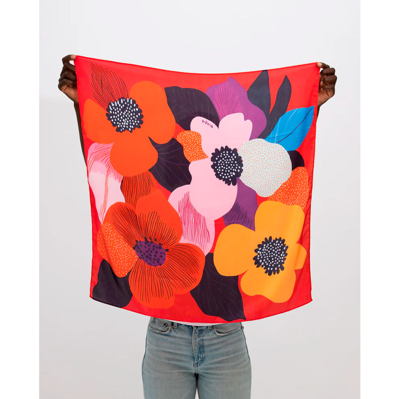 Pañuelo - Flores Rojas 💐