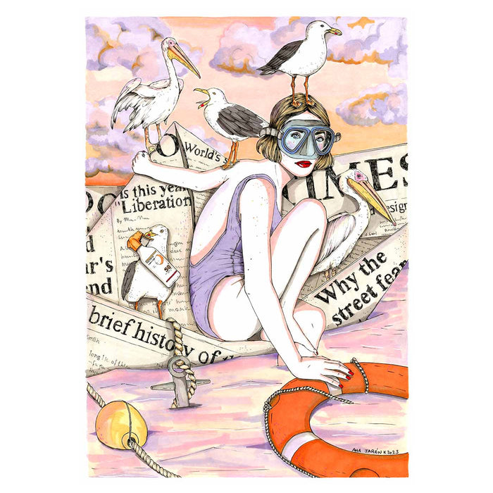 Print de Ana Jarén A4 - "Paper Ship"