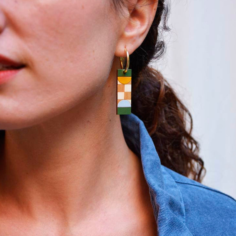 Pendientes reversibles - Hoops Fields