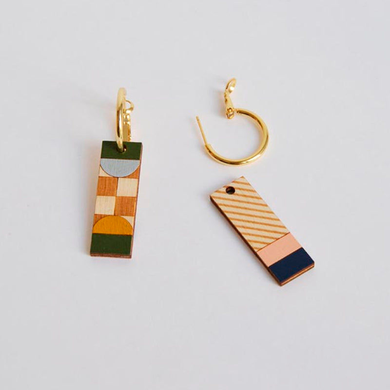 Pendientes reversibles - Hoops Fields