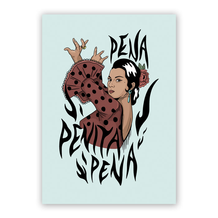Print de Sofía Ozcoz A5 - "Pena penita pena"