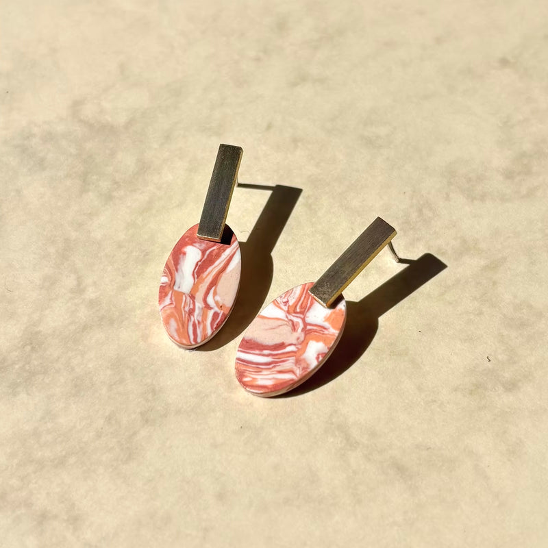 Pendientes Lavs Jewels - Agate Brown