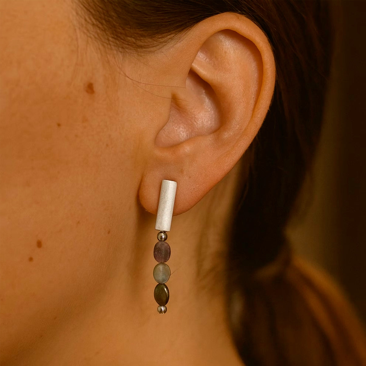 Pendientes Lavs Jewels - Amazonite Silver