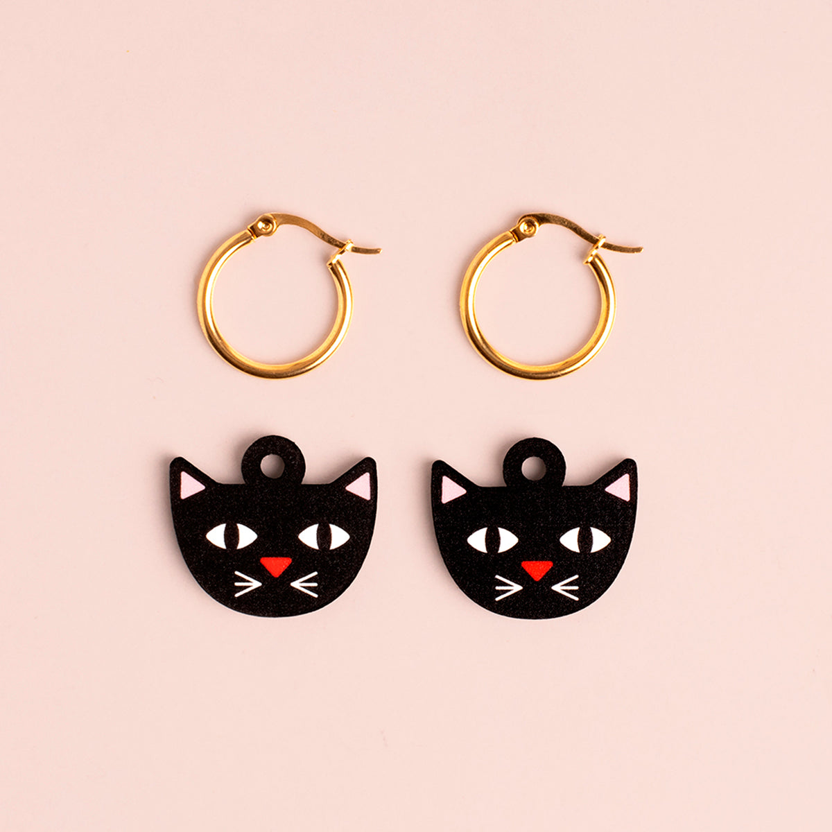 Pendientes de aro - Cat 🐱