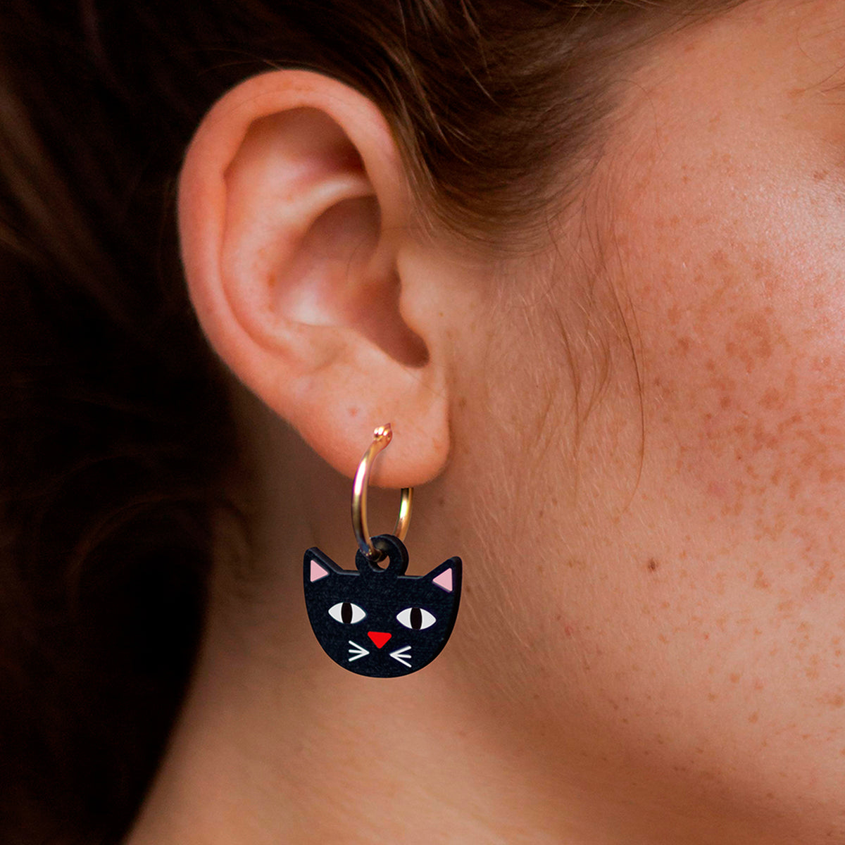 Pendientes de aro - Cat 🐱