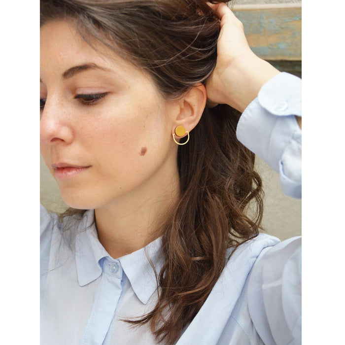 Pendientes - Small Studs Mustard