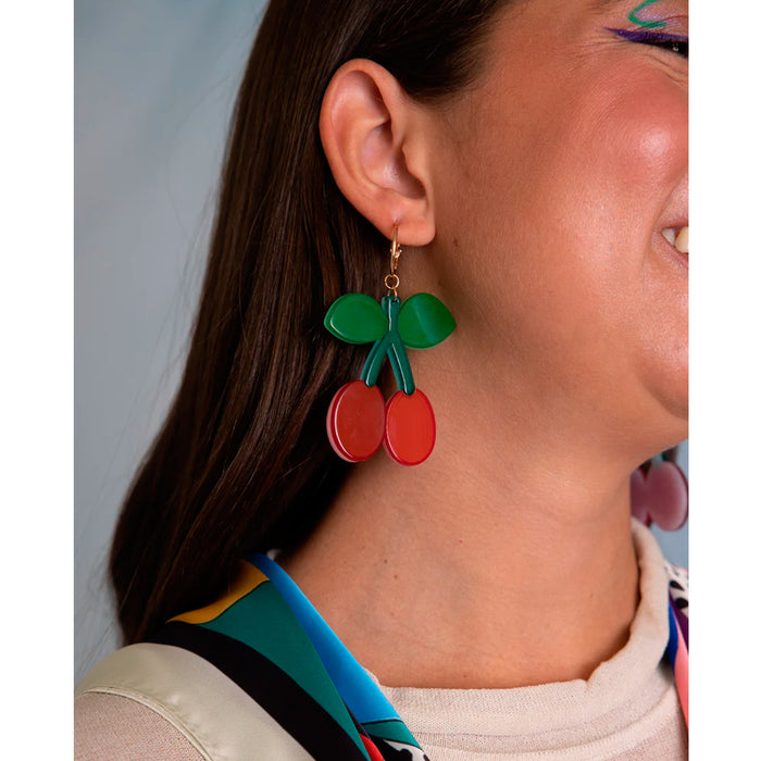 Pendientes - Frutas y Flores Cerezas