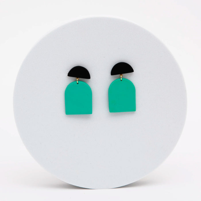 Pendientes - Geométrico Chica Aguamarina