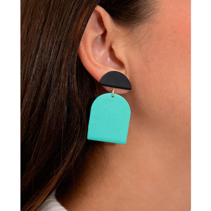 Pendientes - Geométrico Chica Aguamarina