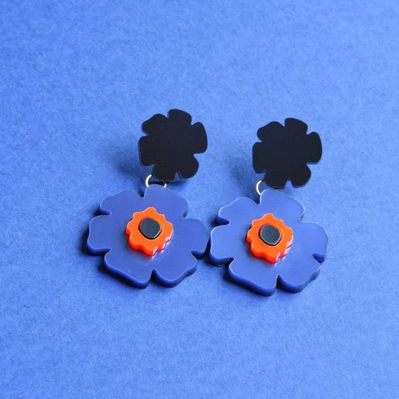 Pendientes - Korola Azul Naranja