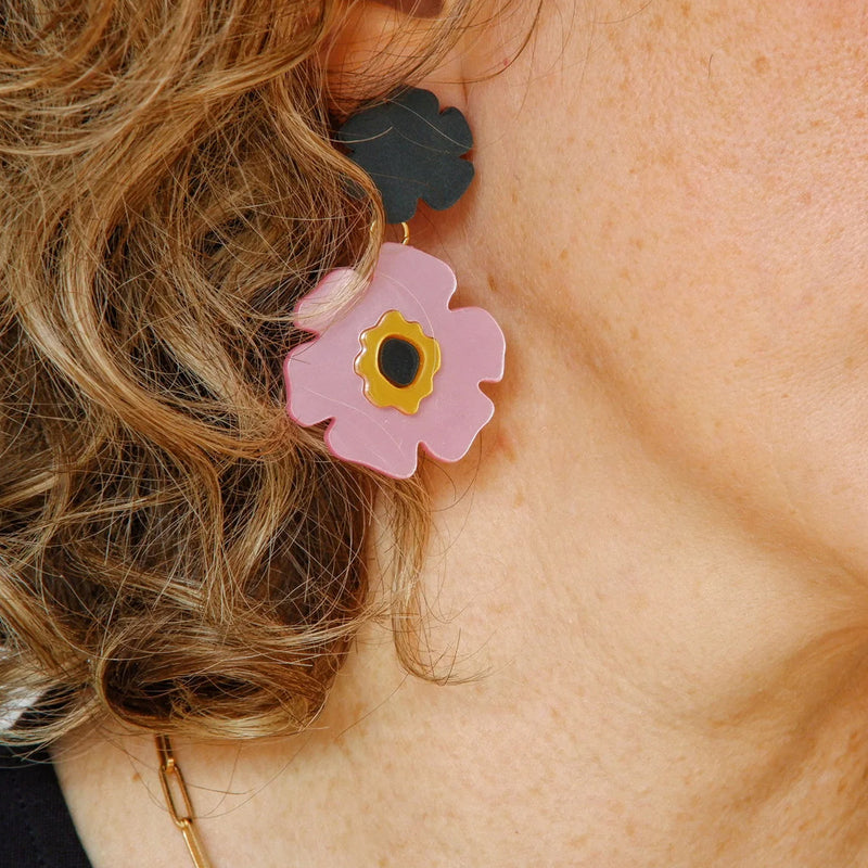 Pendientes - Korola Rosa Amarillo